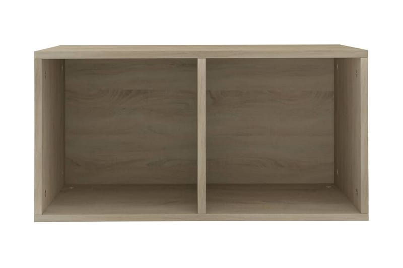 Vinyylilevyjen säilytyslaatikko tammi 71x34x36 cm lastulevy - Ruskea - Säilytys - Hylly - Kirjahylly