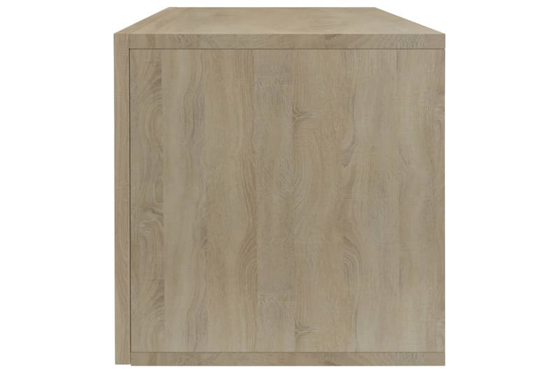 Vinyylilevyjen säilytyslaatikko tammi 71x34x36 cm lastulevy - Ruskea - Säilytys - Hylly - Kirjahylly