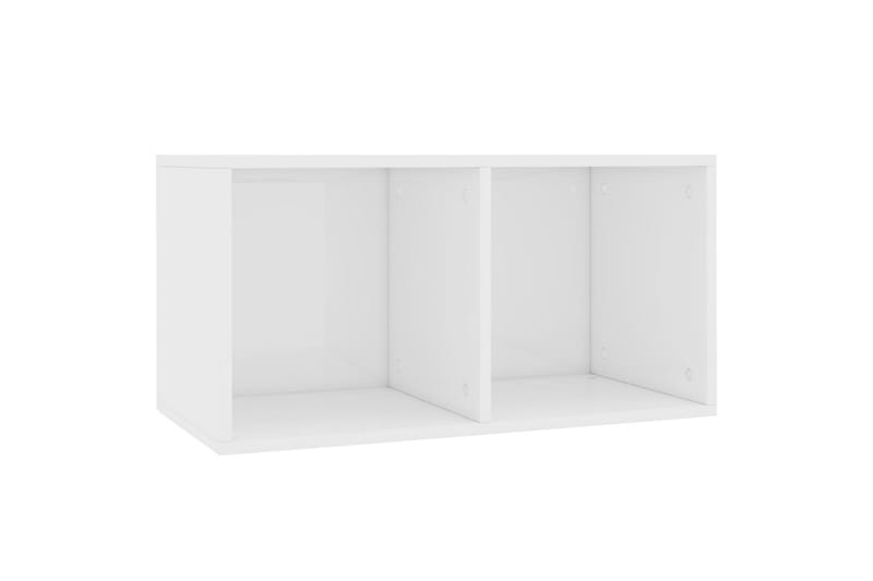 Vinyylilevyjen säilytyslaatikko valkoinen 71x34x36cm - Valkoinen - Säilytys - Hylly - Kirjahylly