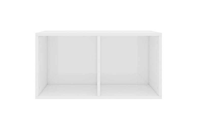 Vinyylilevyjen säilytyslaatikko valkoinen 71x34x36cm - Valkoinen - Säilytys - Hylly - Kirjahylly