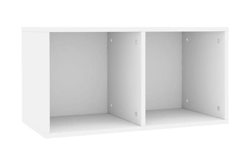 Vinyylilevyjen säilytyslaatikko valkoinen 71x34x36cm - Valkoinen - Säilytys - Hylly - Kirjahylly