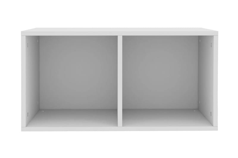 Vinyylilevyjen säilytyslaatikko valkoinen 71x34x36cm - Valkoinen - Säilytys - Hylly - Kirjahylly