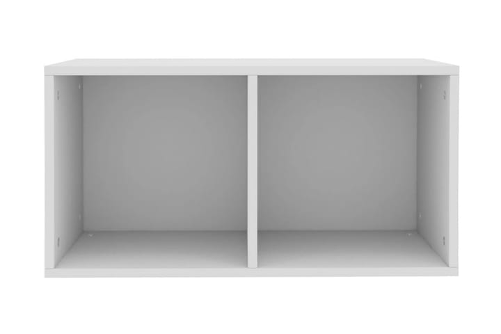 Vinyylilevyjen säilytyslaatikko valkoinen 71x34x36cm - Valkoinen - Kirjahylly - Hylly