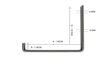 Wayte seinähylly 60 cm puuta metallirungolla musta/tammi - Musta/Tammi - Säilytys - Hylly - Seinähylly