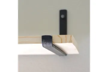 Wayte seinähylly 60 cm puuta metallirungolla musta/tammi - Musta/Tammi - Säilytys - Hylly - Seinähylly