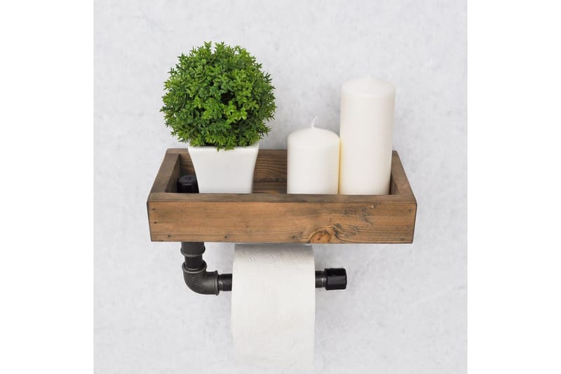 WC-paperiteline Arthur Putki/Puu - Talo & remontointi - Keittiö & kylpyhuone - Kylpyhuone - Kylpyhuonetarvikkeet - Wc-paperitelineet