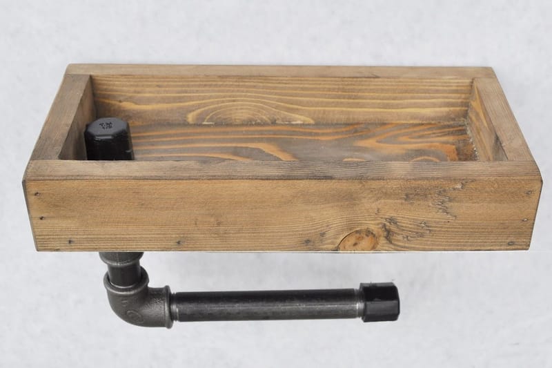 WC-paperiteline Arthur Putki/Puu - Talo & remontointi - Keittiö & kylpyhuone - Kylpyhuone - Kylpyhuonetarvikkeet - Wc-paperitelineet