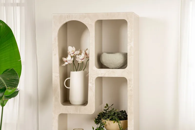 Wenus Kirjahylly 60 cm - Travertiini/Hiekkakivi - Säilytys - Hylly - Kirjahylly