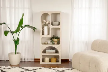 Wenus Kirjahylly 60 cm - Travertiini/Hiekkakivi - Säilytys - Hylly - Kirjahylly