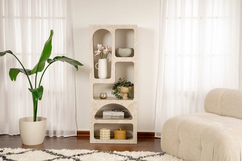 Wenus Kirjahylly 60 cm - Travertiini/Hiekkakivi - Säilytys - Hylly - Kirjahylly