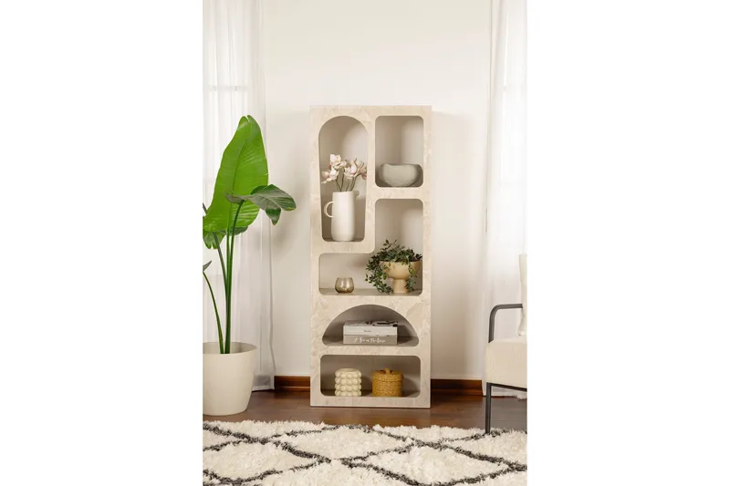 Wenus Kirjahylly 60 cm - Travertiini/Hiekkakivi - Säilytys - Hylly - Kirjahylly