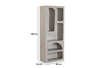 Wenus Kirjahylly 60 cm - Travertiini/Hiekkakivi - Säilytys - Hylly - Kirjahylly