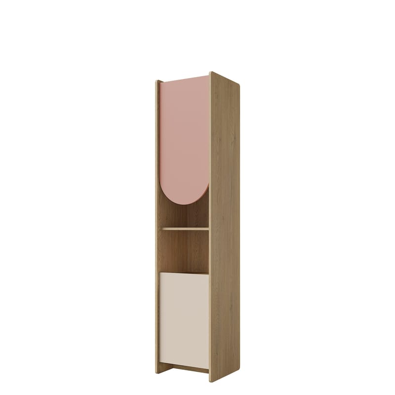 Zarek-kirjahylly 44 × 198 cm, ruskea, vaaleanpunainen, beige