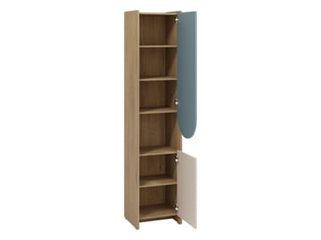 Zarek-kirjahylly 44 × 198 cm - ruskea, vaaleanpunainen, beige - Säilytys - Hylly - Kirjahylly
