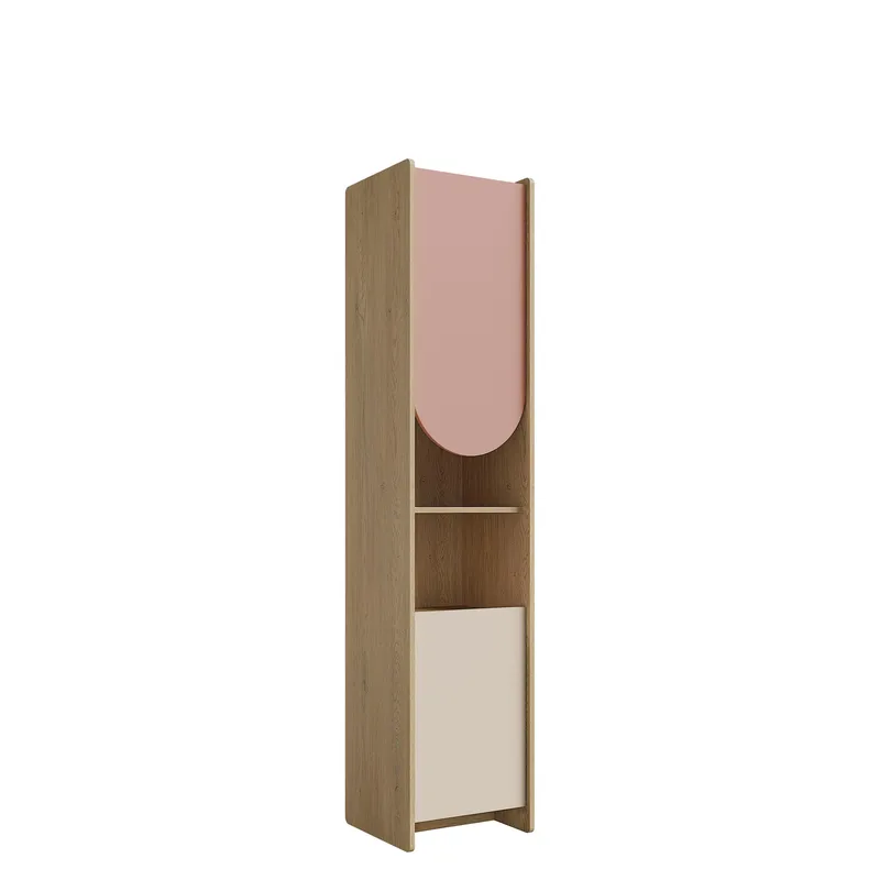Zarek-kirjahylly 44 × 198 cm, ruskea, vaaleanpunainen, beige