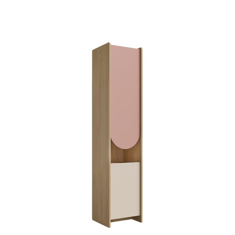 Zarek-kirjahylly 44 × 198 cm, ruskea, vaaleanpunainen, beige