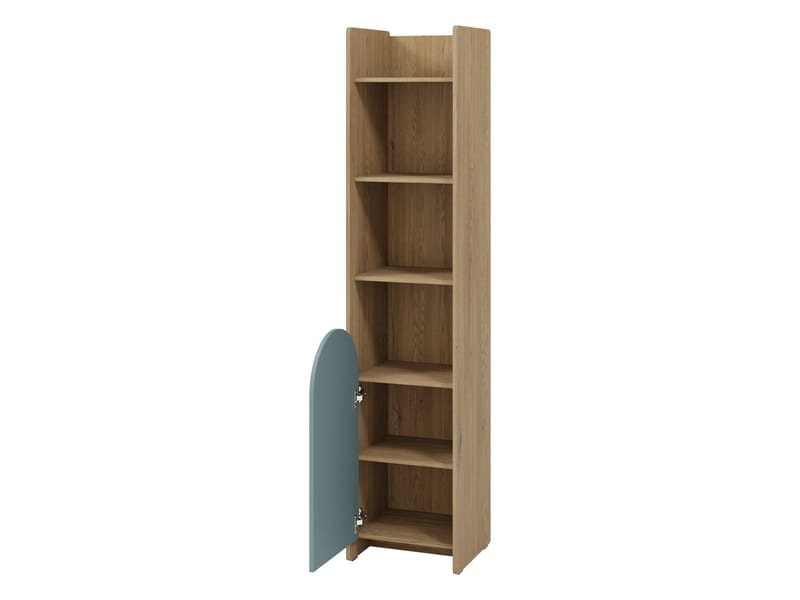Zarek-kirjahylly 44 × 198 cm - ruskea ja sininen - Säilytys - Hylly - Kirjahylly