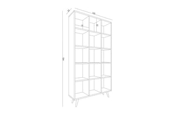 Zipa Kirjahylly 100 cm - Tammi - Säilytys - Hylly - Kirjahylly