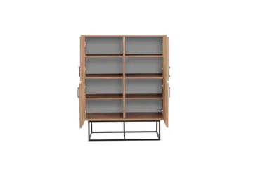Quantum Solo korkea kaappi 93x115 cm musta/ruskea - Hanah Home - Säilytys - Kaappi - Säilytyskaappi