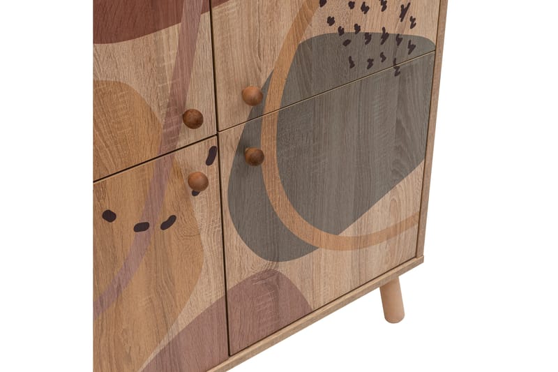 Form korkea kaappi 95x111 cm ruskea - Hanah Home - Säilytys - Kaappi - Säilytyskaappi