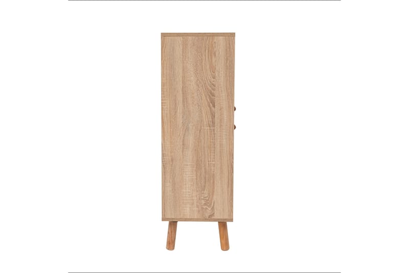 Palm korkea kaappi 95x111 cm ruskea/musta - Hanah Home - Säilytys - Kaappi - Säilytyskaappi