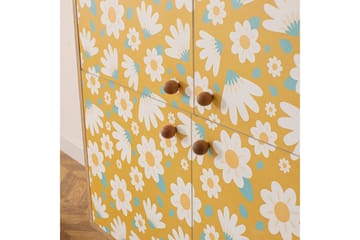 Posy korkea kaappi 95x111 cm ruskea/valkoinen - Hanah Home - Säilytys - Kaappi - Säilytyskaappi