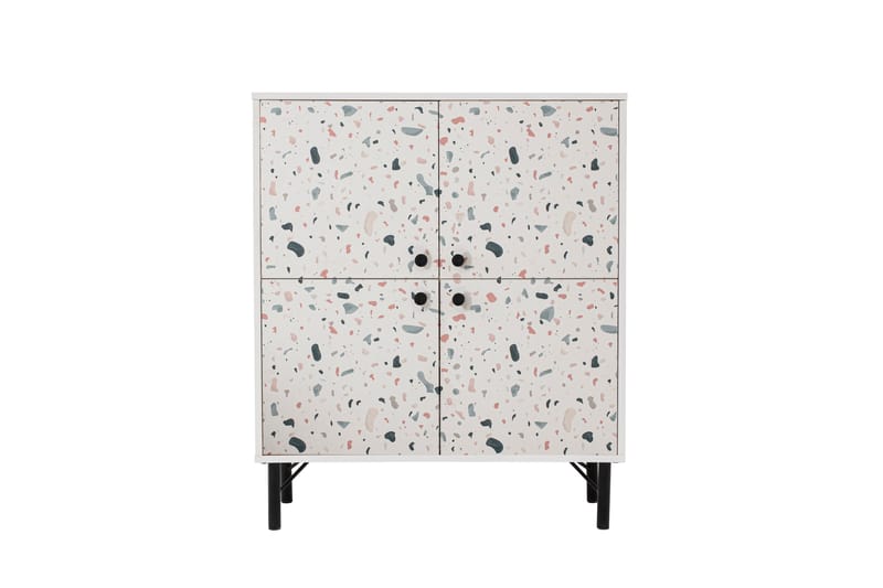 Terrazzo korkea kaappi 95x111 cm valkoinen - Hanah Home - Säilytys - Kaappi - Säilytyskaappi