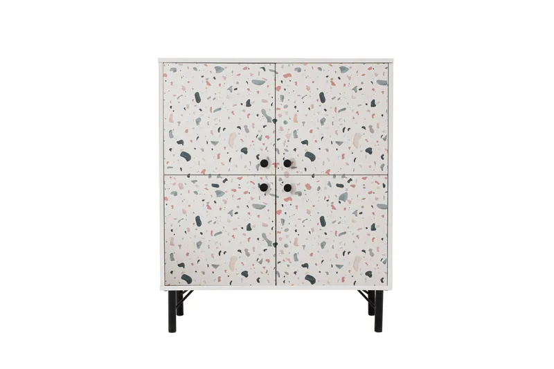 Terrazzo korkea kaappi 95x111 cm valkoinen, Hanah Home