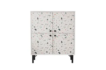 Terrazzo korkea kaappi 95x111 cm valkoinen - Hanah Home - Säilytys - Kaappi - Säilytyskaappi