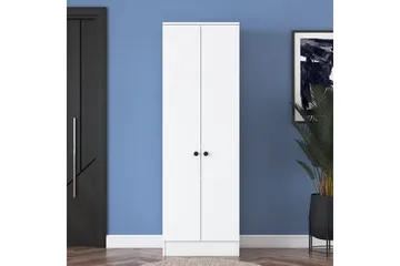 Hooda korkea kaappi 59,8x182,8 cm valkoinen - Hanah Home - Säilytys - Kaappi - Säilytyskaappi