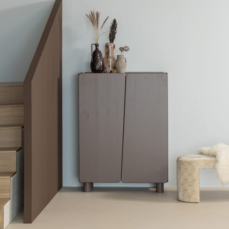 2-ovinen kaappi Root 100 cm - Tryffelinruskea - Säilytys - Kaappi - Säilytyskaappi