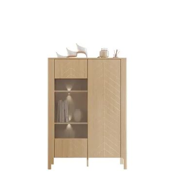 Aggarwal Vitriinikaappi 103 cm Valaistuksella - Säilytys - Kaappi - Vitriini