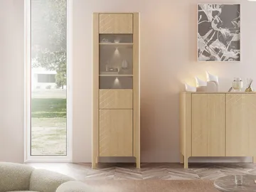 Aggarwal Vitriinikaappi 60 cm Valaistuksella - Säilytys - Kaappi - Vitriini