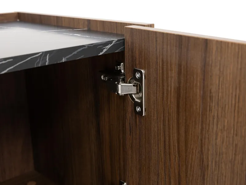 Akihito Vitriinikaappi 97x117 cm - Ruskea - Säilytys - Kaappi - Vitriini