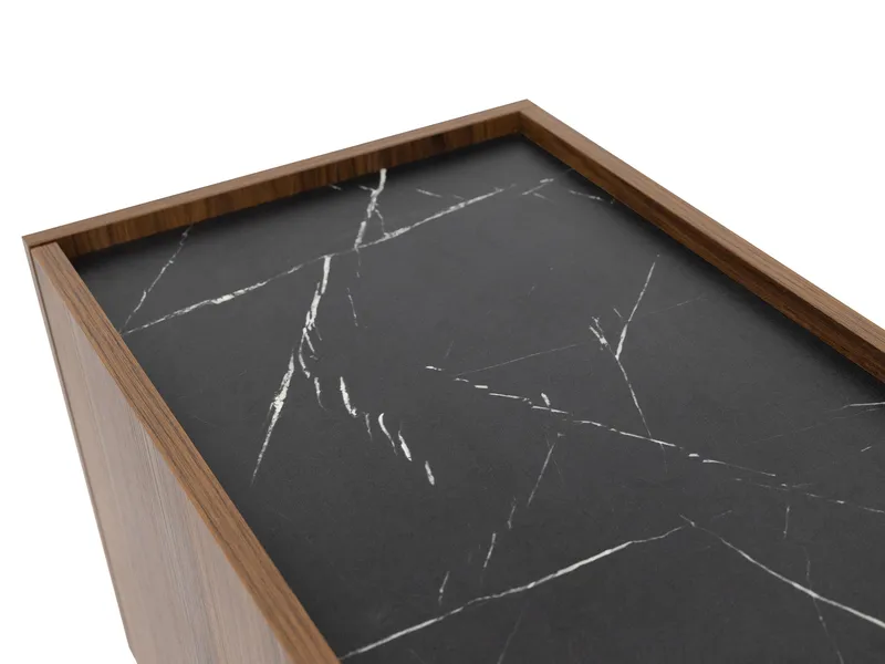 Akihito Vitriinikaappi 97x117 cm - Ruskea - Säilytys - Kaappi - Vitriini