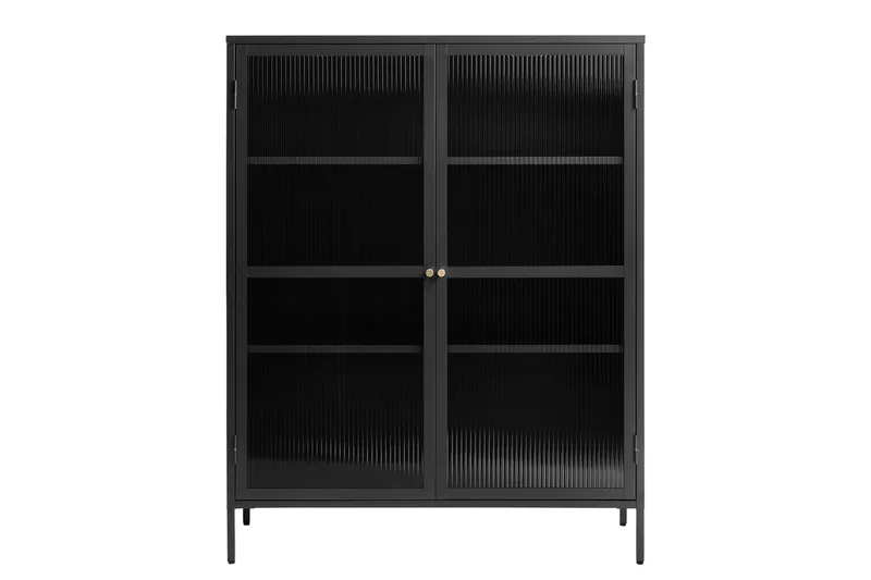 Anatole Vitriinikaappi 111x140 cm, Musta