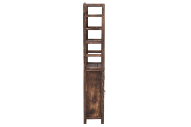 beBasic Esittelykaappi tummanruskea 46x24x140 cm täysi keisaripuu - Ruskea - Säilytys - Kaappi - Vitriini