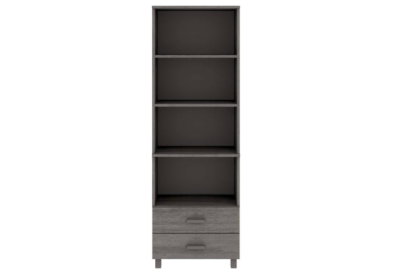 beBasic Hylly vaaleanharmaa 60x35x180 cm täysi mänty - Harmaa - Säilytys - Kaappi - Säilytyskaappi