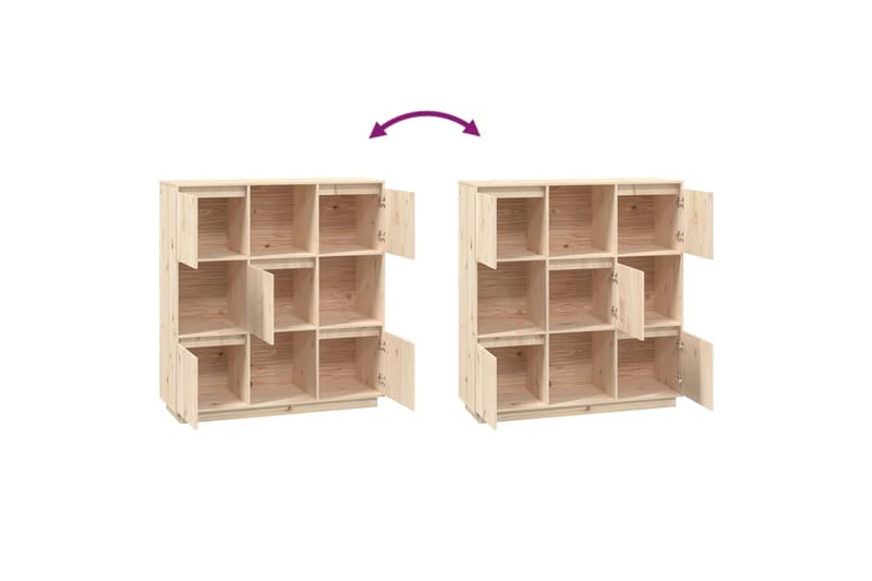 beBasic Kaappi 110,5x35x117 cm täysi mänty - Ruskea - Säilytys - Kaappi - Säilytyskaappi
