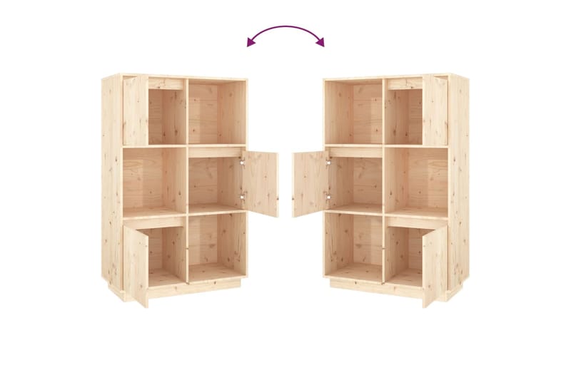 beBasic Kaappi 74x35x117 cm täysi mänty - Ruskea - Säilytys - Kaappi - Säilytyskaappi