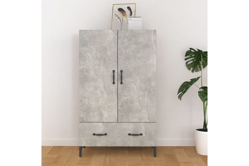 beBasic Kaappi betoninharmaa 70x31x115 cm tekninen puu - Harmaa - Säilytys - Kaappi - Säilytyskaappi