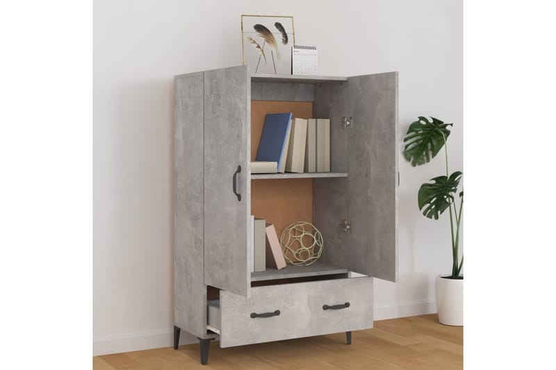beBasic Kaappi betoninharmaa 70x31x115 cm tekninen puu - Harmaa - Säilytys - Kaappi - Säilytyskaappi