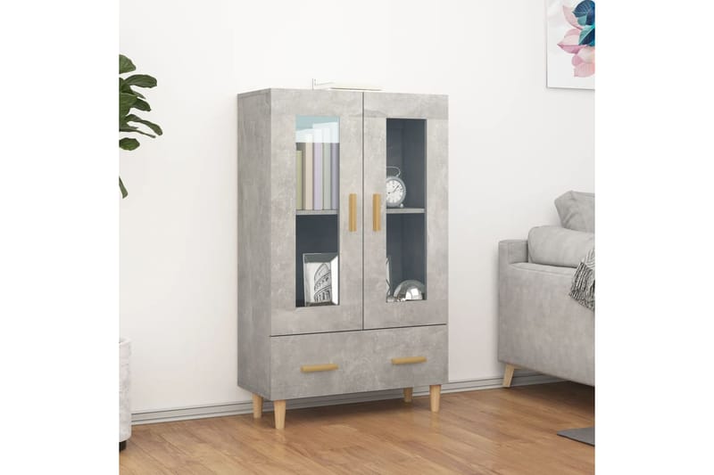beBasic Kaappi betoninharmaa 70x31x115 cm tekninen puu - Harmaa - Säilytys - Kaappi - Säilytyskaappi