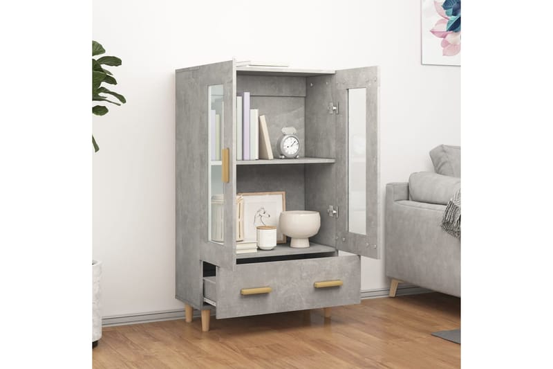beBasic Kaappi betoninharmaa 70x31x115 cm tekninen puu - Harmaa - Säilytys - Kaappi - Säilytyskaappi