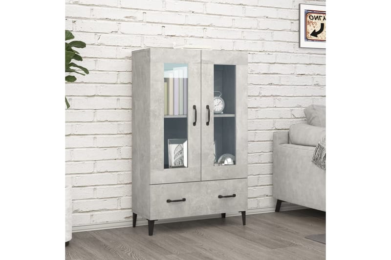 beBasic Kaappi betoninharmaa 70x31x115 cm tekninen puu - Harmaa - Säilytys - Kaappi - Säilytyskaappi