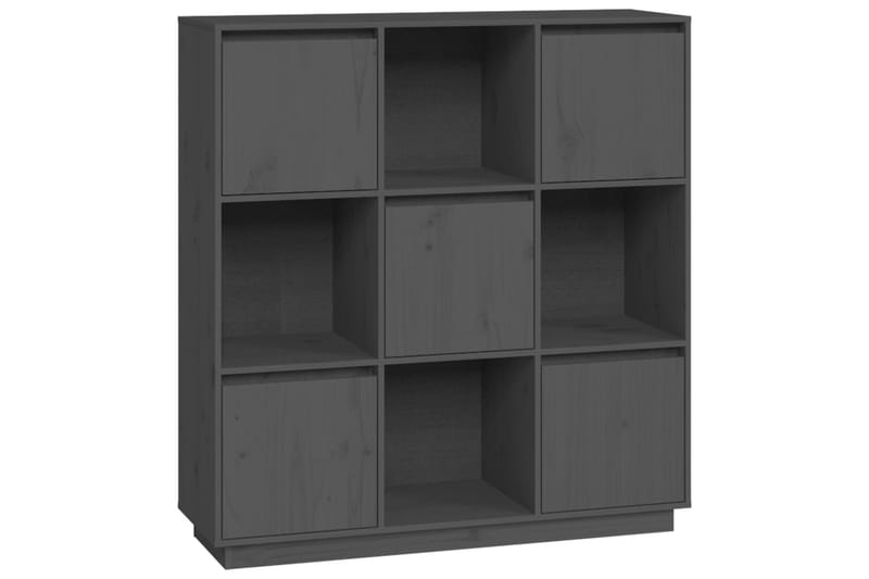 beBasic Kaappi harmaa 110,5x35x117 cm täysi mänty - Harmaa - Säilytys - Kaappi - Säilytyskaappi
