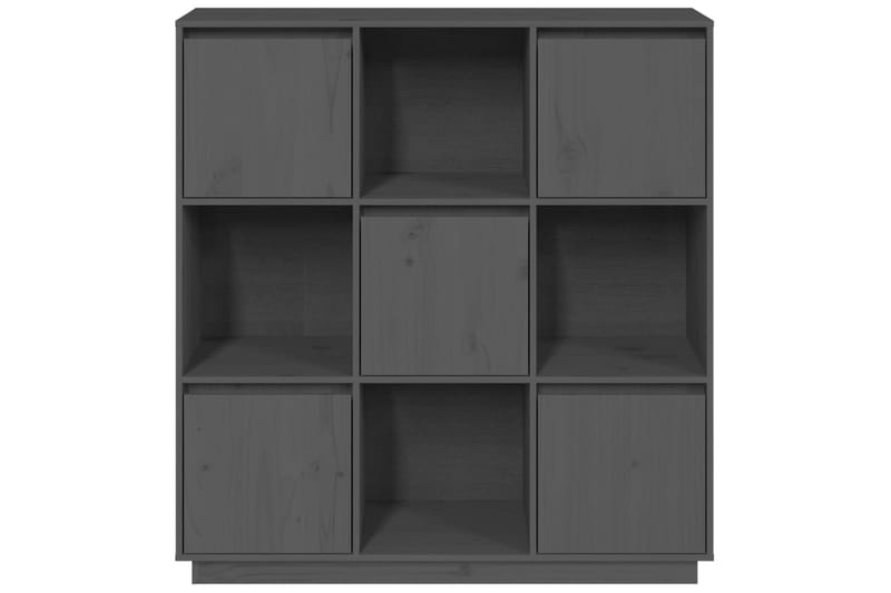 beBasic Kaappi harmaa 110,5x35x117 cm täysi mänty - Harmaa - Säilytys - Kaappi - Säilytyskaappi