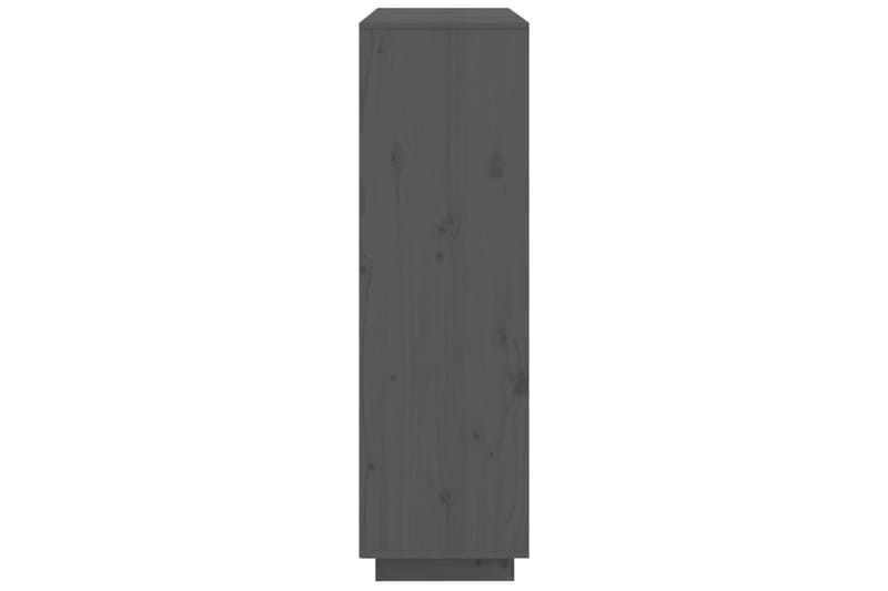 beBasic Kaappi harmaa 110,5x35x117 cm täysi mänty - Harmaa - Säilytys - Kaappi - Säilytyskaappi