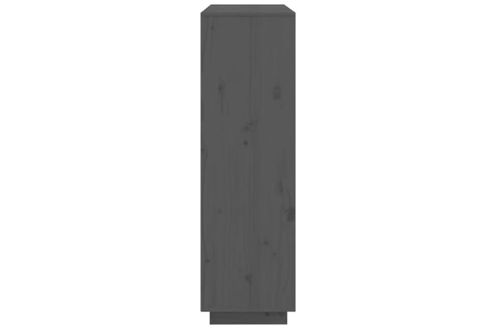 beBasic Kaappi harmaa 110,5x35x117 cm täysi mänty - Harmaa - Säilytyskaappi