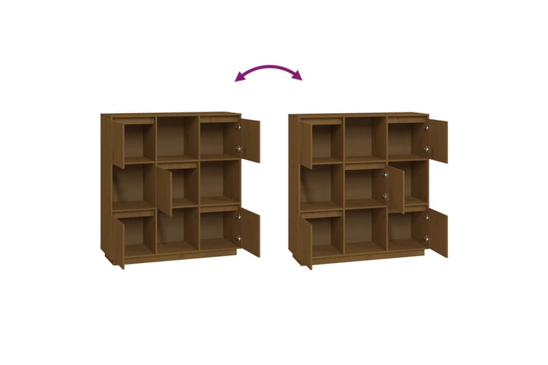 beBasic Kaappi hunajanruskea 110,5x35x117 cm täysi mänty - Ruskea - Säilytys - Kaappi - Säilytyskaappi